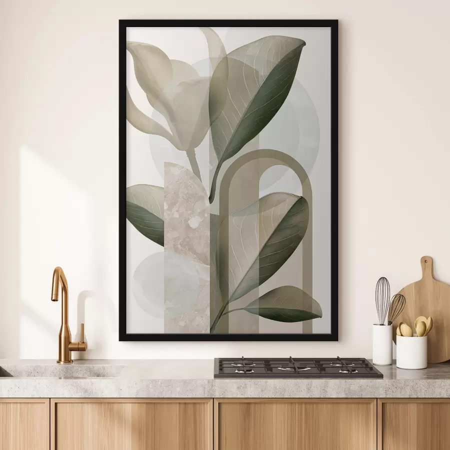 Papier peint Géométrie botanique f50081