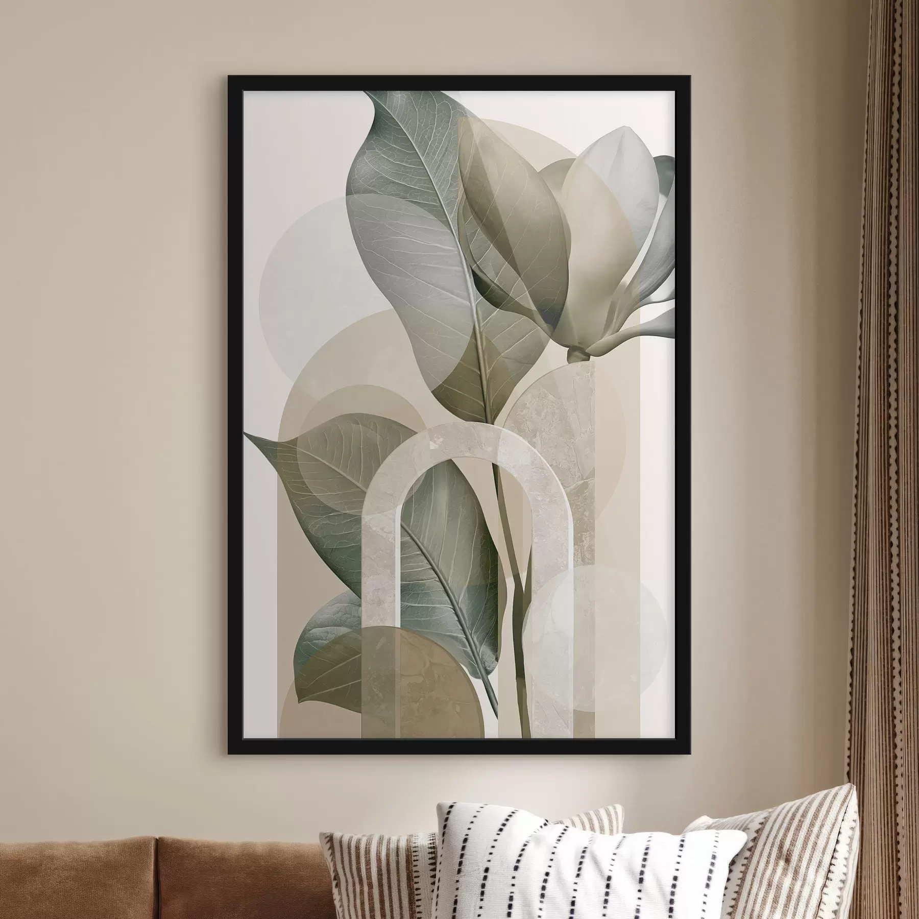 Papier peint Géométrie botanique f50082