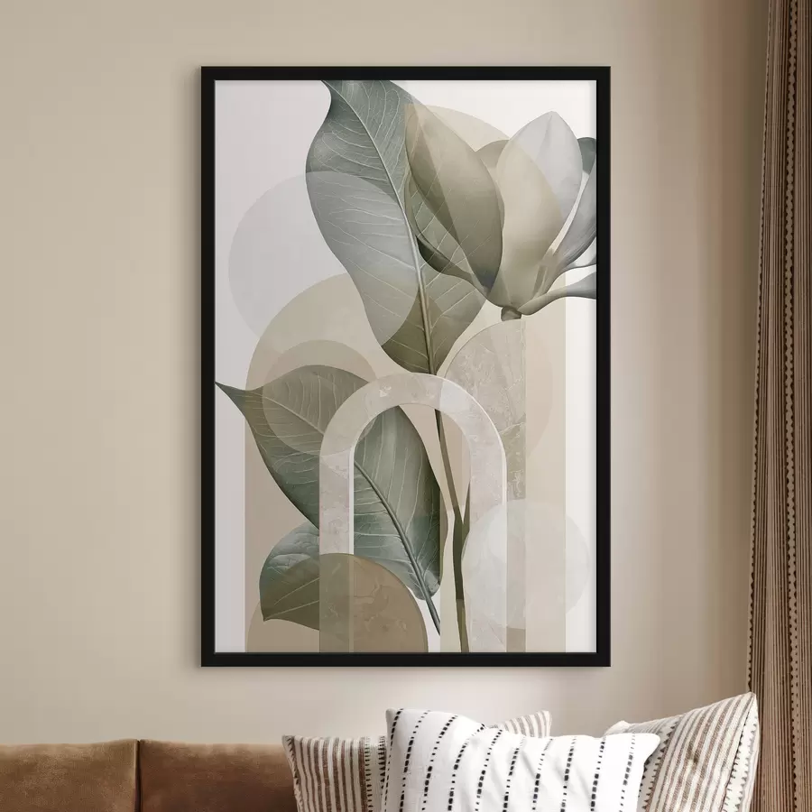 Papier peint Géométrie botanique f50082