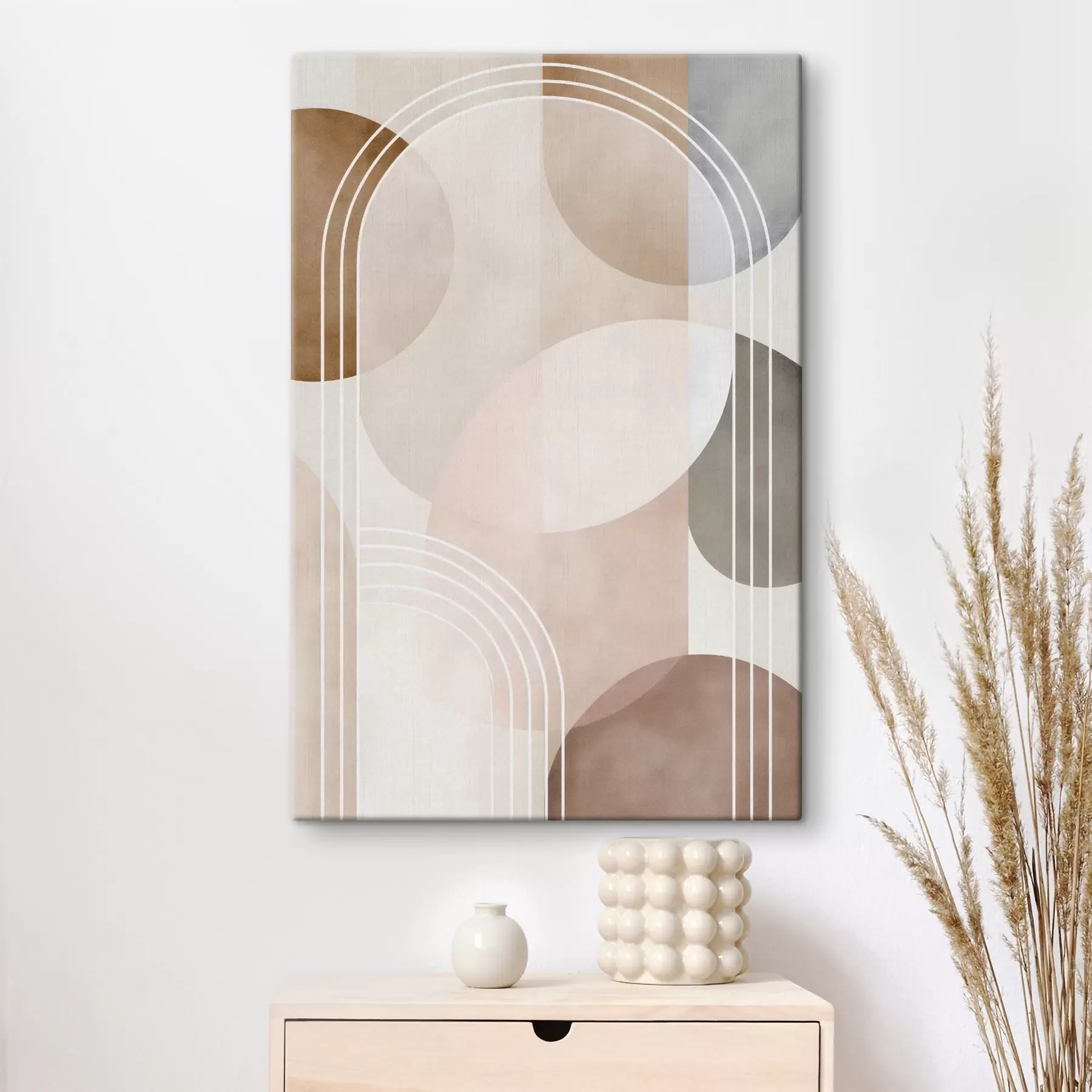 Tableau Un motif abstrait composé d'arcs s50156