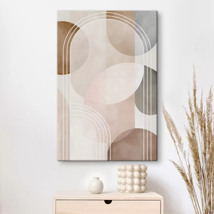 Tableau Un motif abstrait composé d'arcs s50156