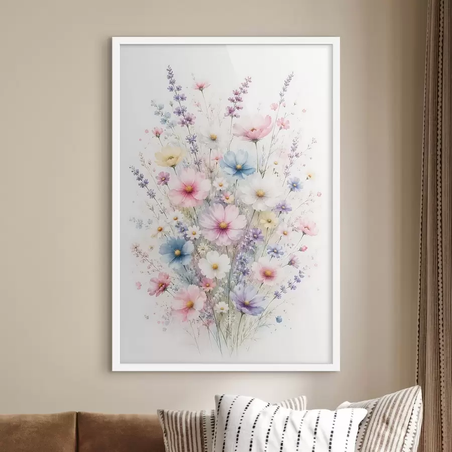 Papier peint Un bouquet délicat de fleurs sauvages f49935