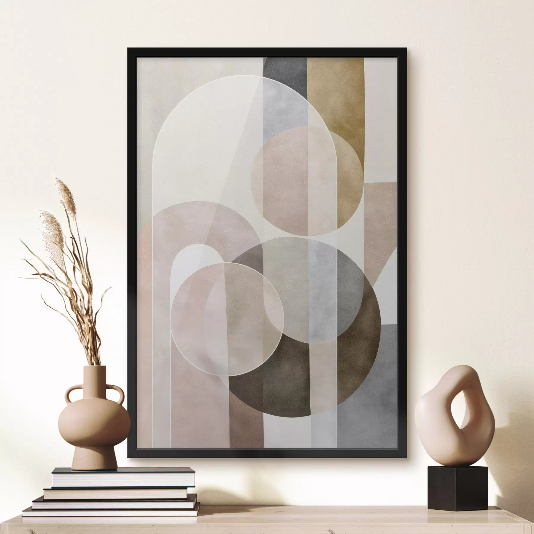 Papier peint Un motif abstrait composé d'arcs et de cercles f50157