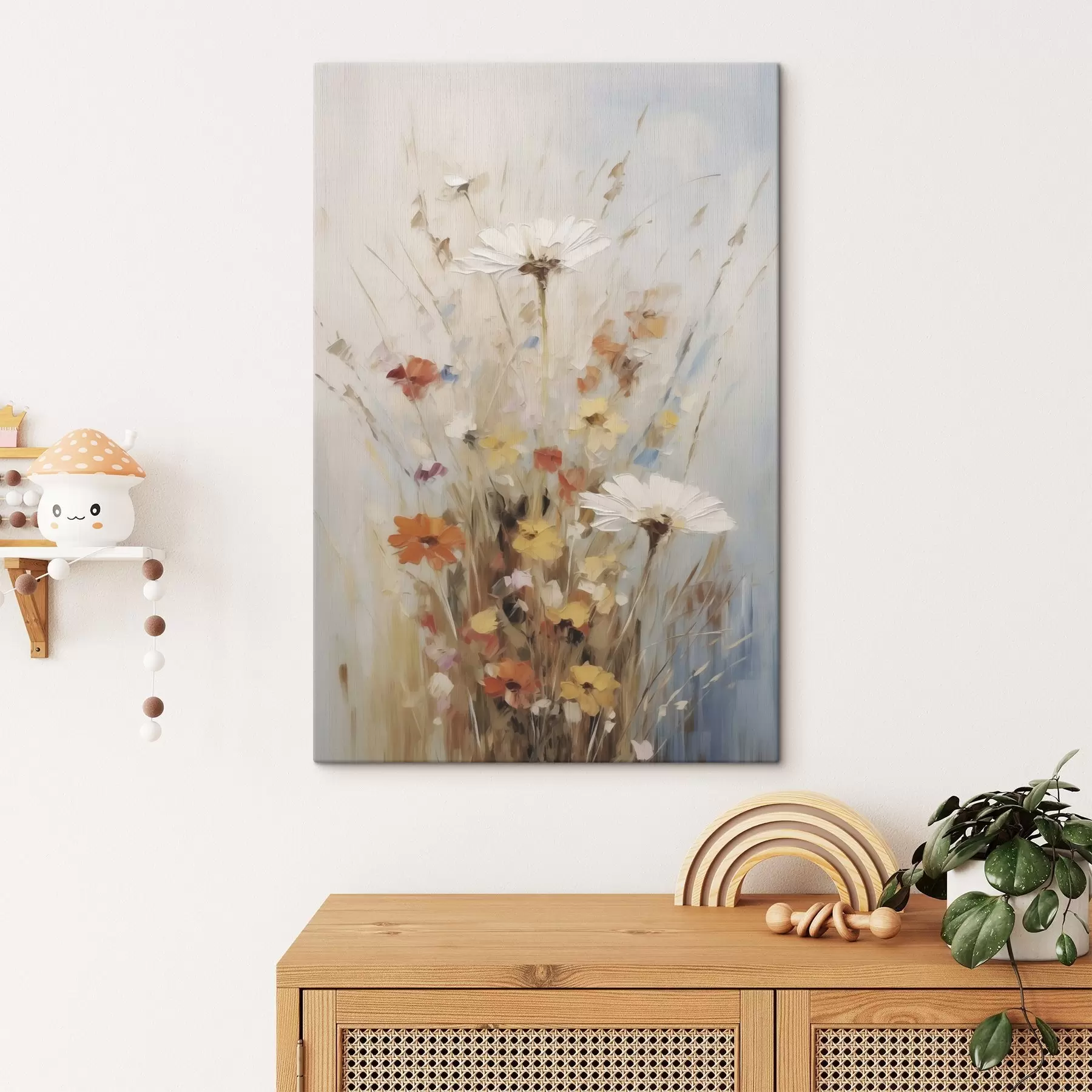 Tableau Fleurs sauvages, imitation d'un tableau s50182