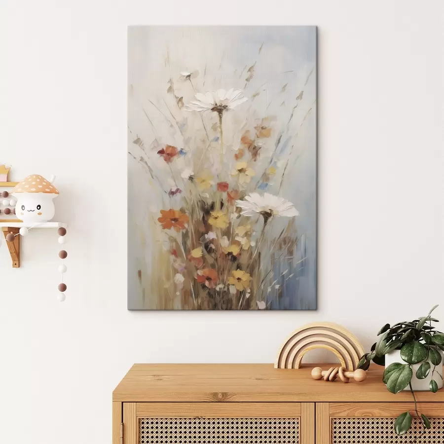 Tableau Fleurs sauvages, imitation d'un tableau s50182