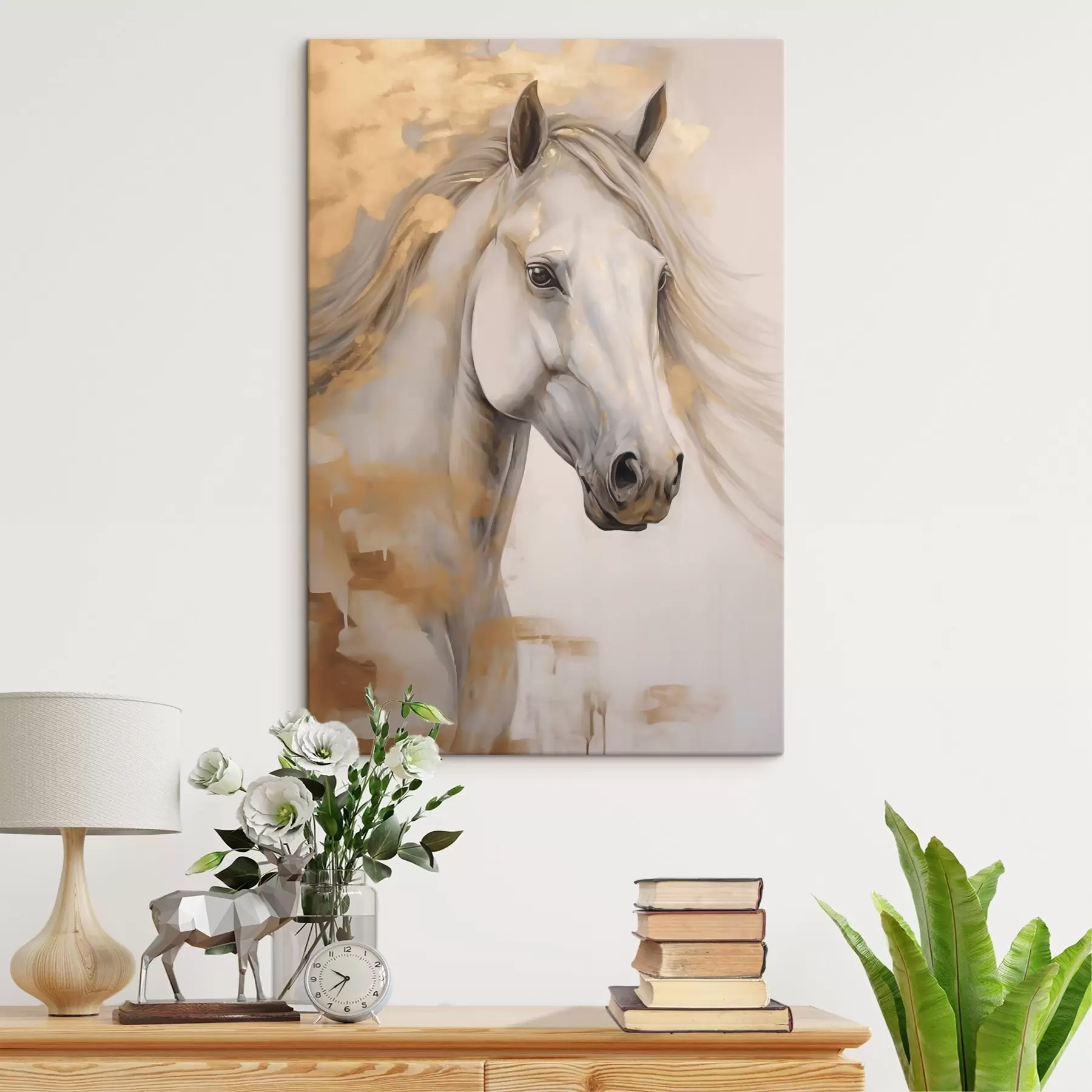 Tableau Cheval, imitation d'une peinture s50186