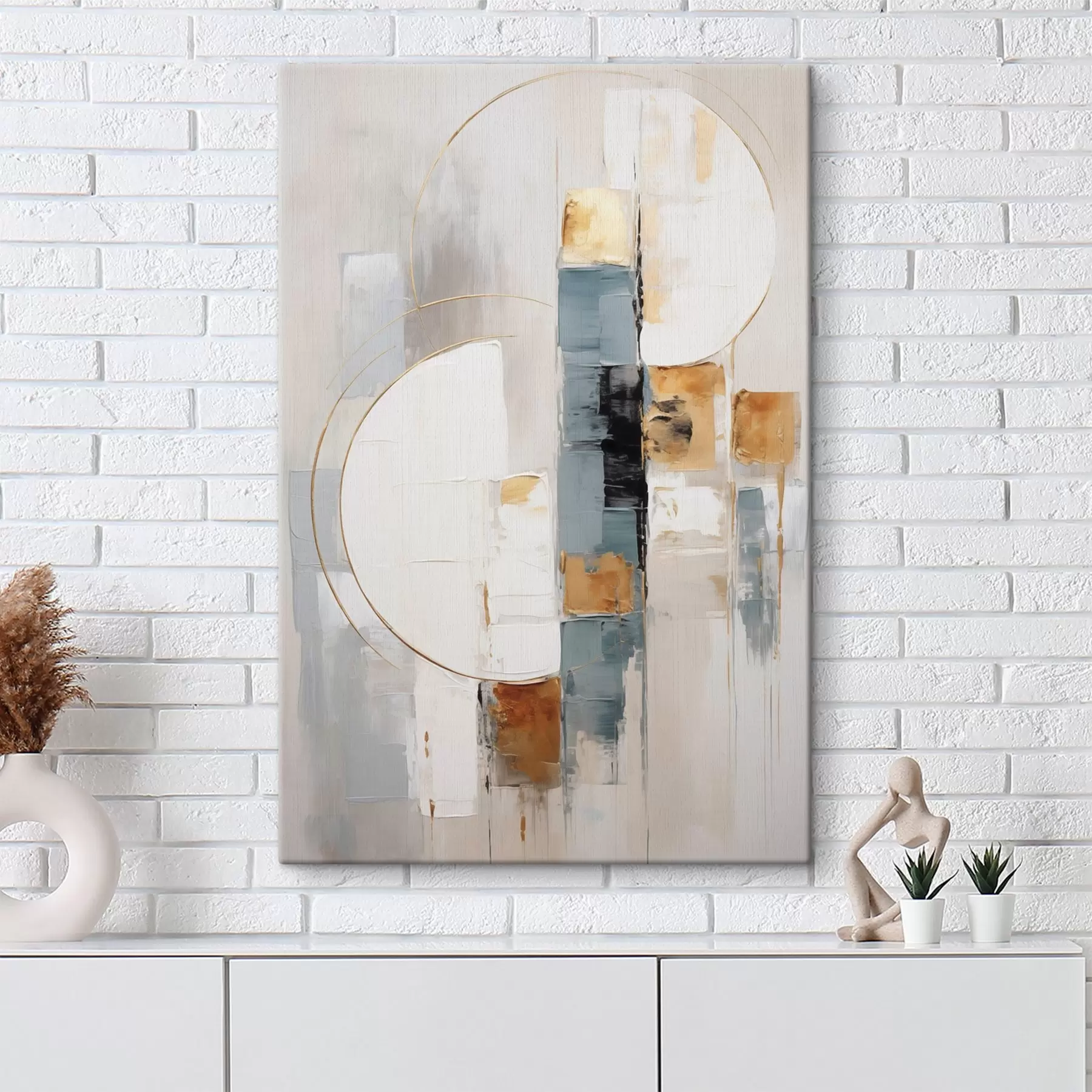 Tableau Composition abstraite, imitation de la peinture s50196