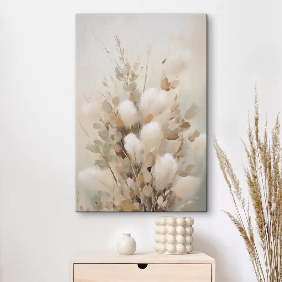 Tableau Végétation et herbes sèches, imitation d'une peinture s50201