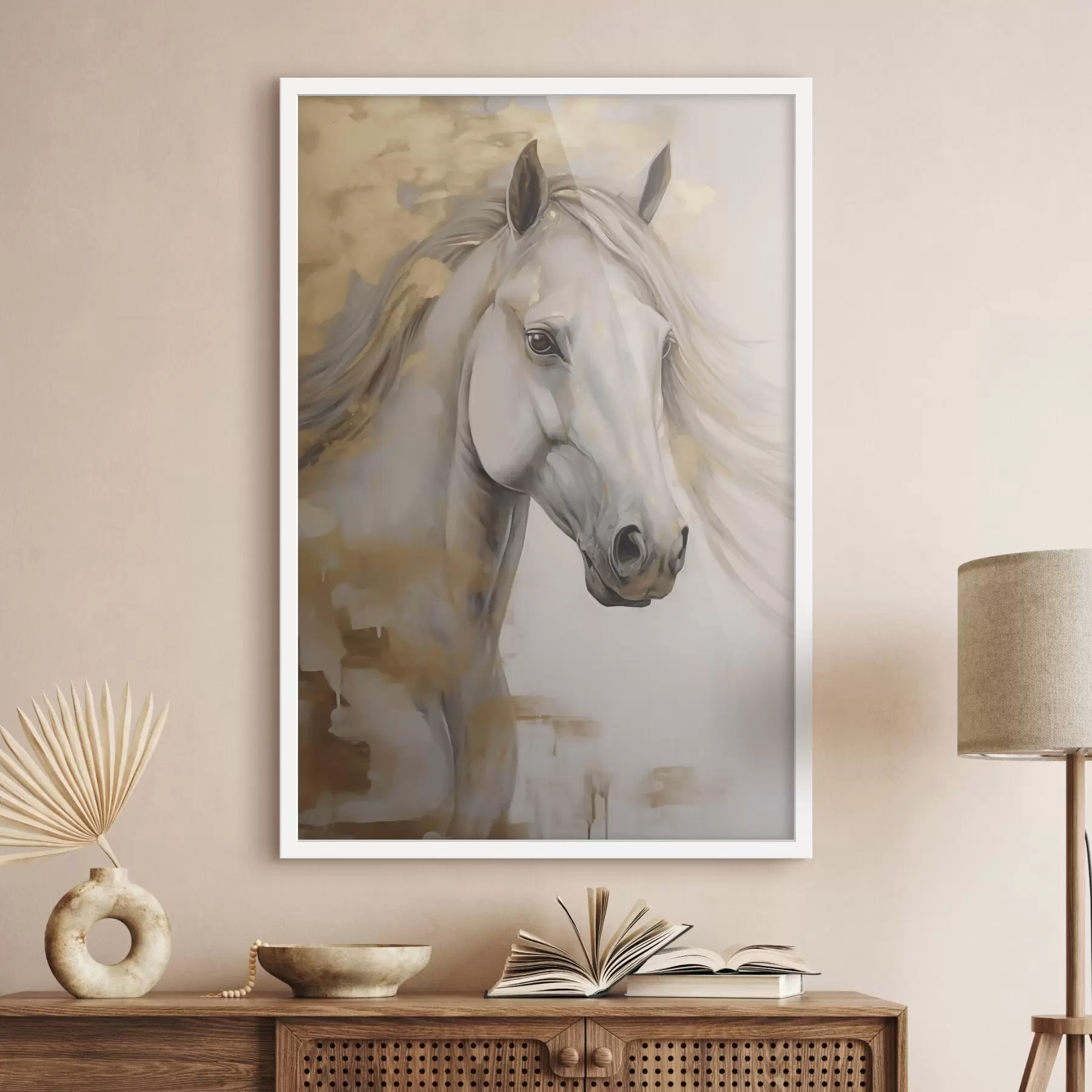 Papier peint Cheval, imitation d'une peinture f50186