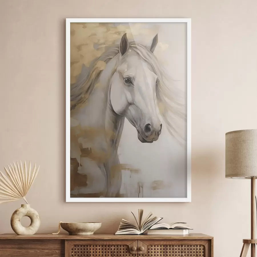 Papier peint Cheval, imitation d'une peinture f50186