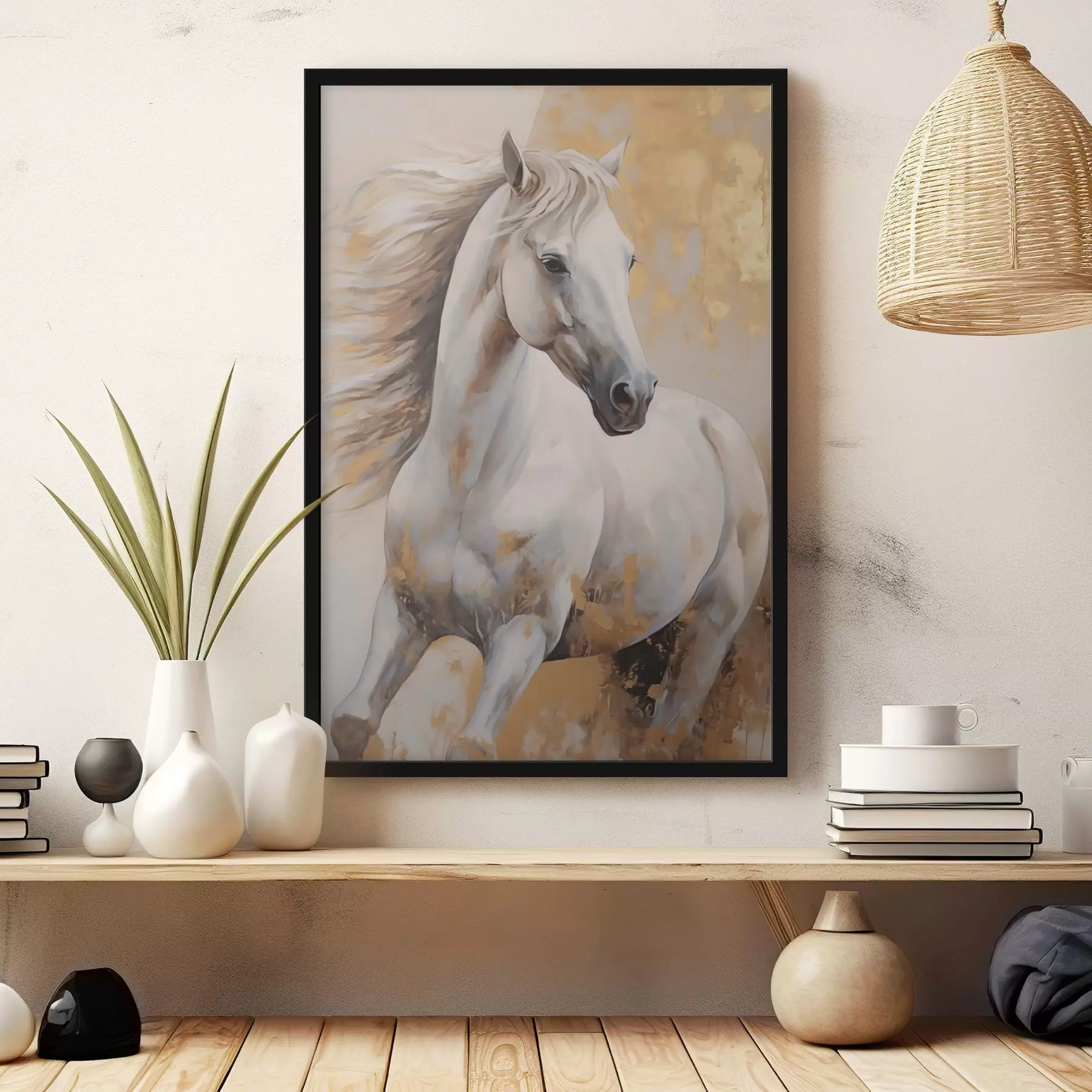 Papier peint Cheval, imitation d'une peinture f50187