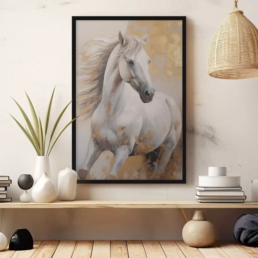 Papier peint Cheval, imitation d'une peinture f50187