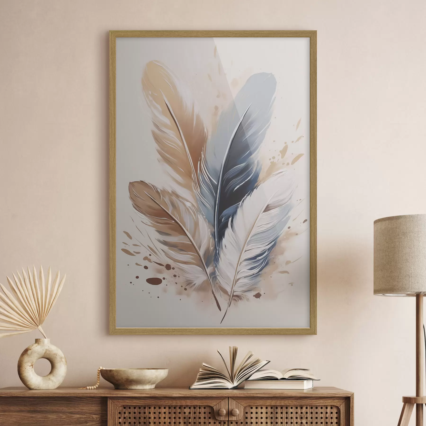 Papier peint Plumes et couleurs f50192