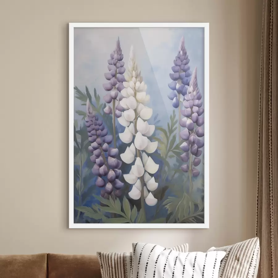 Papier peint Fleurs, peinture d'imitation f50199