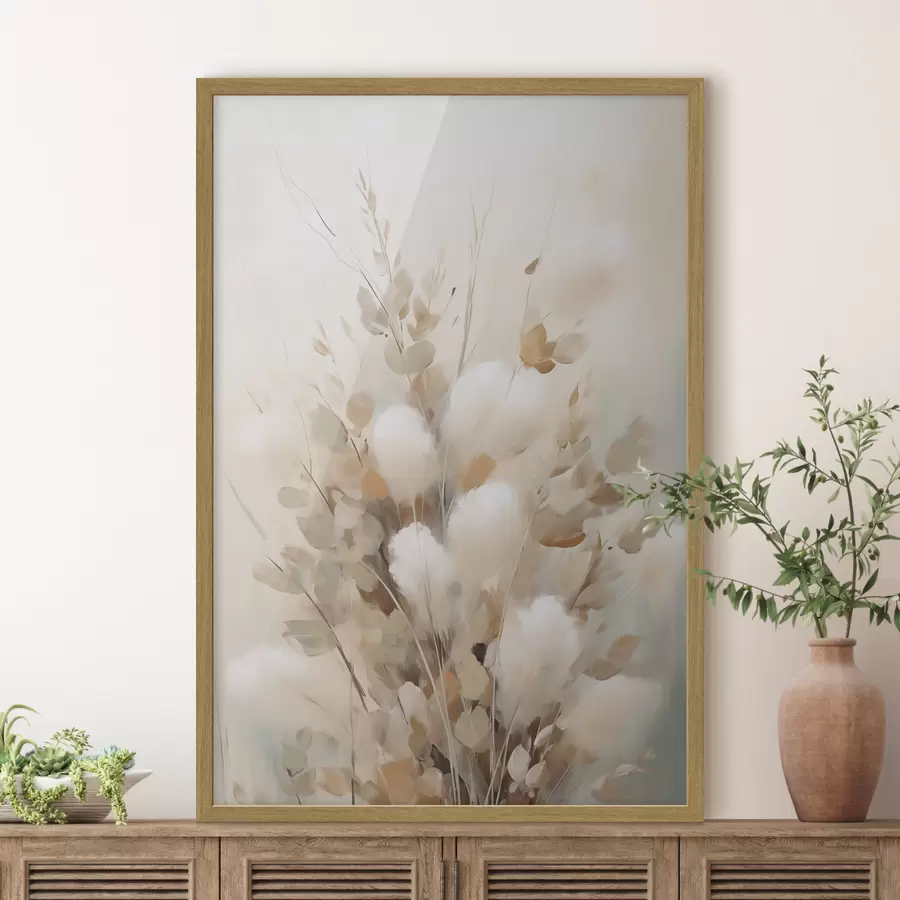 Papier peint Végétation et herbes sèches, imitation d'une peinture f50201