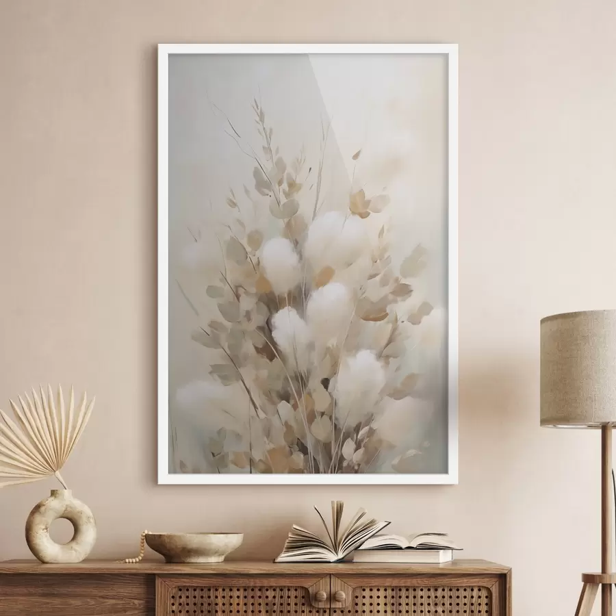 Papier peint Végétation et herbes sèches, imitation d'une peinture f50201