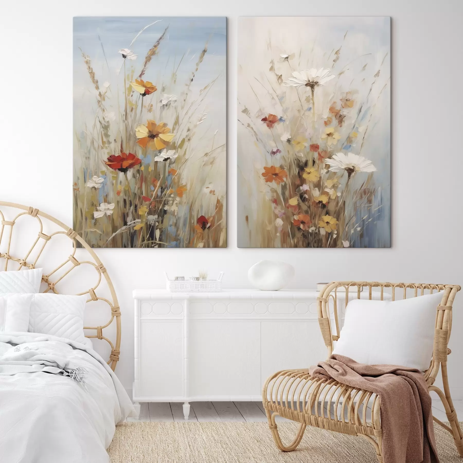 Tableau Fleurs sauvages, imitation d'un tableau m30818 
