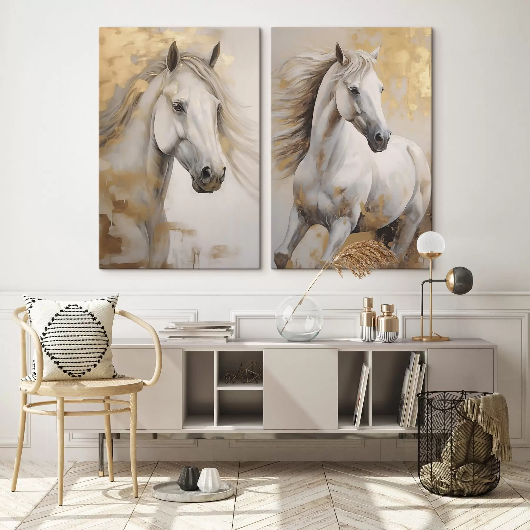 Tableau Cheval, imitation d'une peinture m30820 