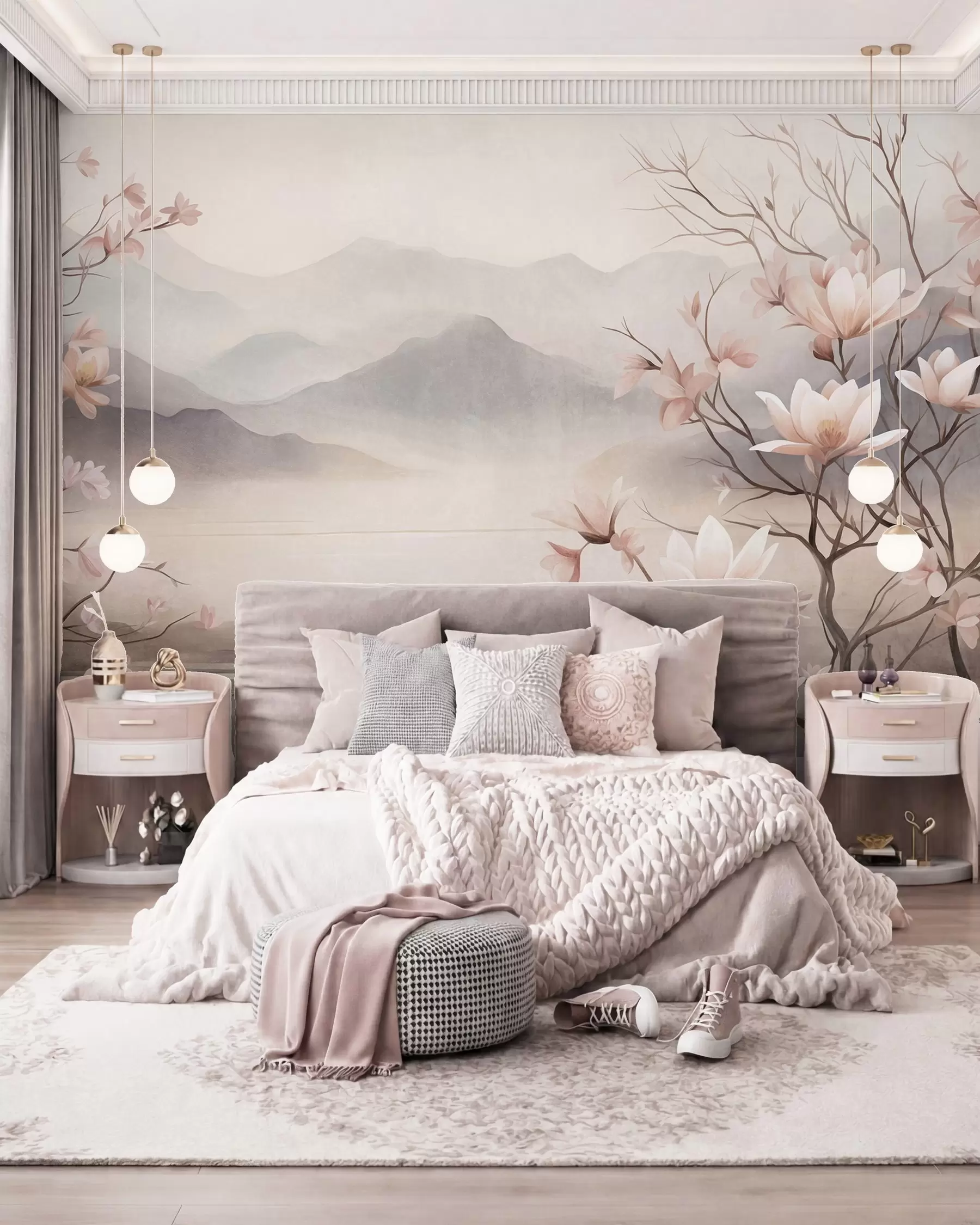 Papier peint Magnolias des montagnes w10013