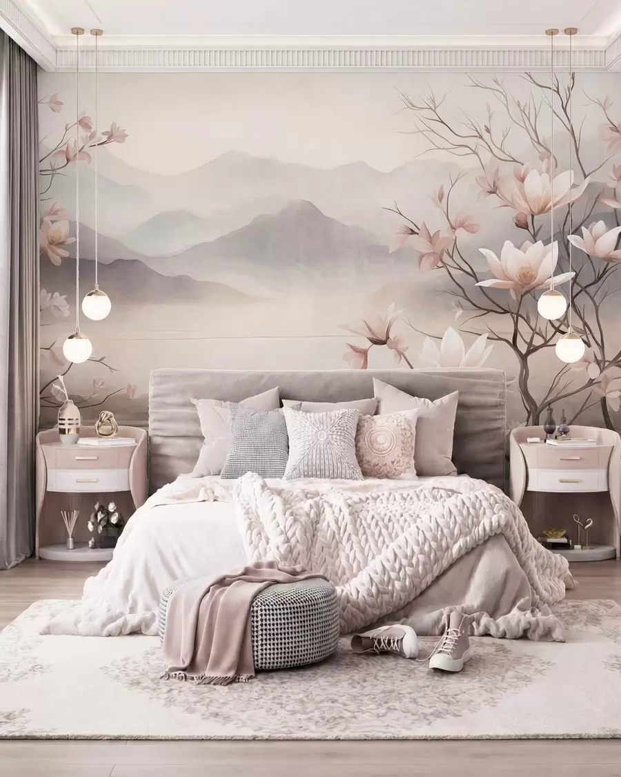 Papier peint Magnolias des montagnes w10013