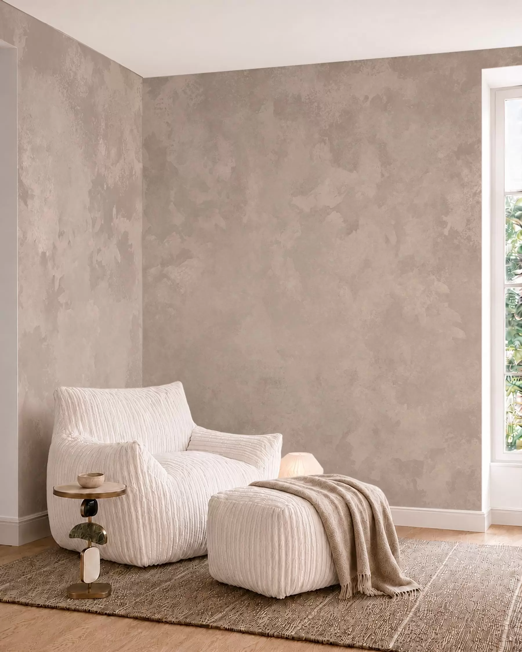 Papier peint Une texture beige amande chaleureuse aux dégradés naturels et doux w05814