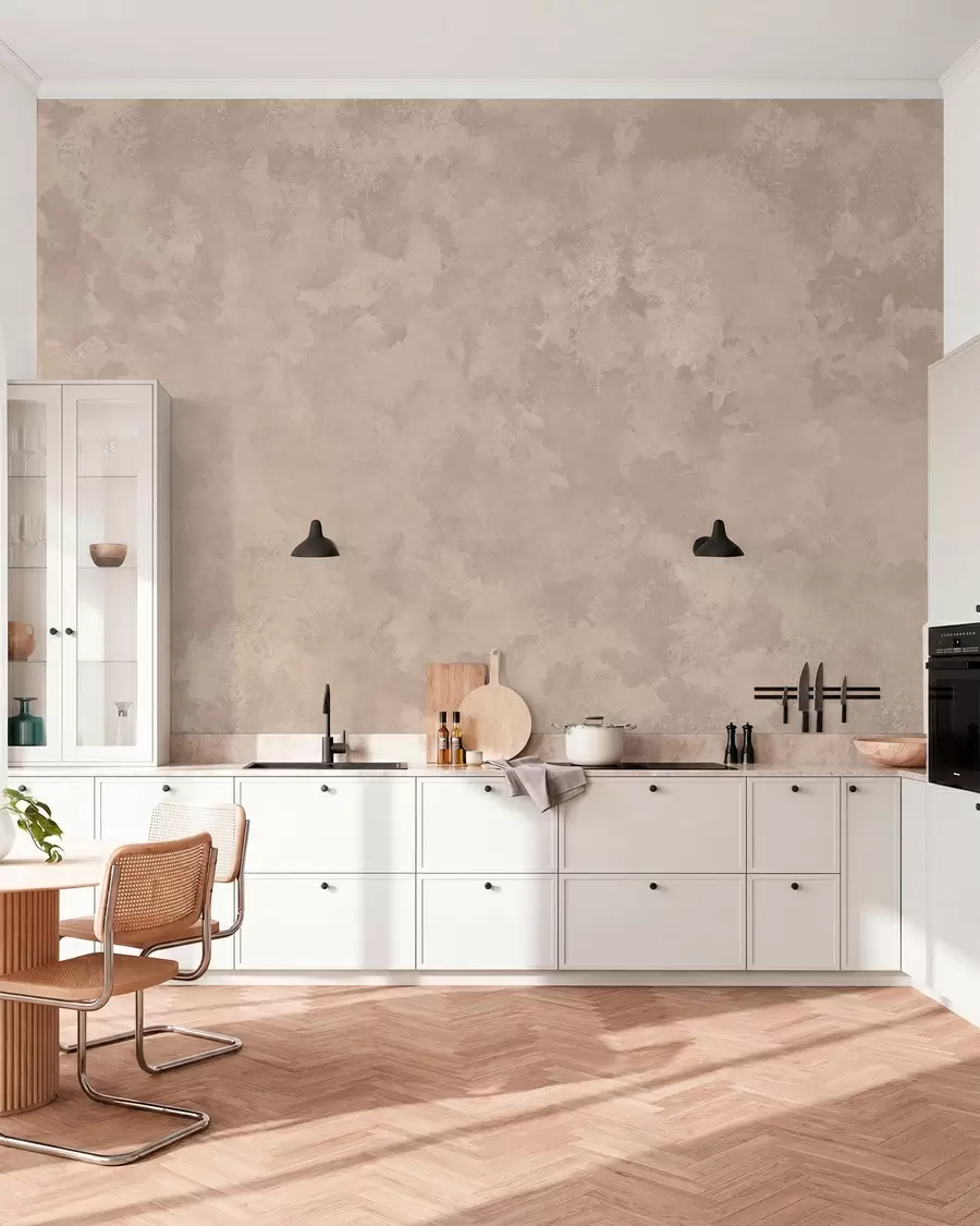 Papier peint Une texture beige amande chaleureuse aux dégradés naturels et doux w05814