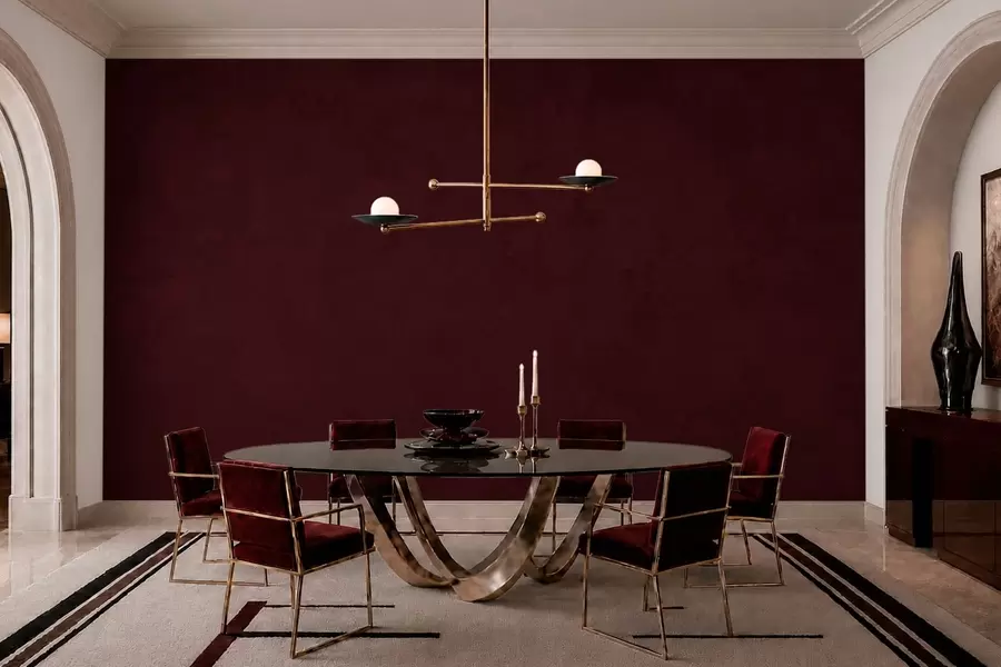Papier peint Une couleur cerise foncée, avec une finale douce et veloutée w05814v2