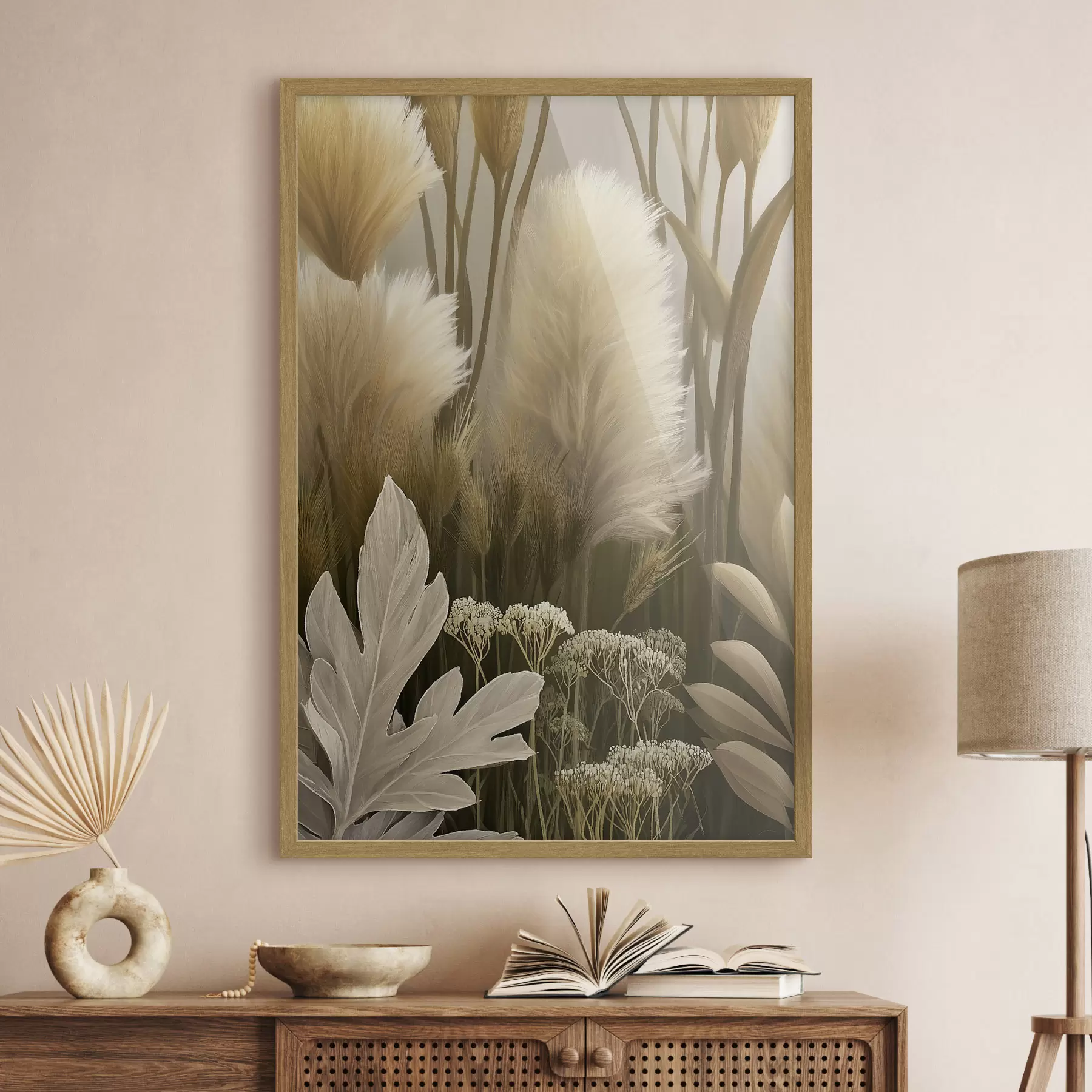 Papier peint Le bruissement des fleurs séchées f50168