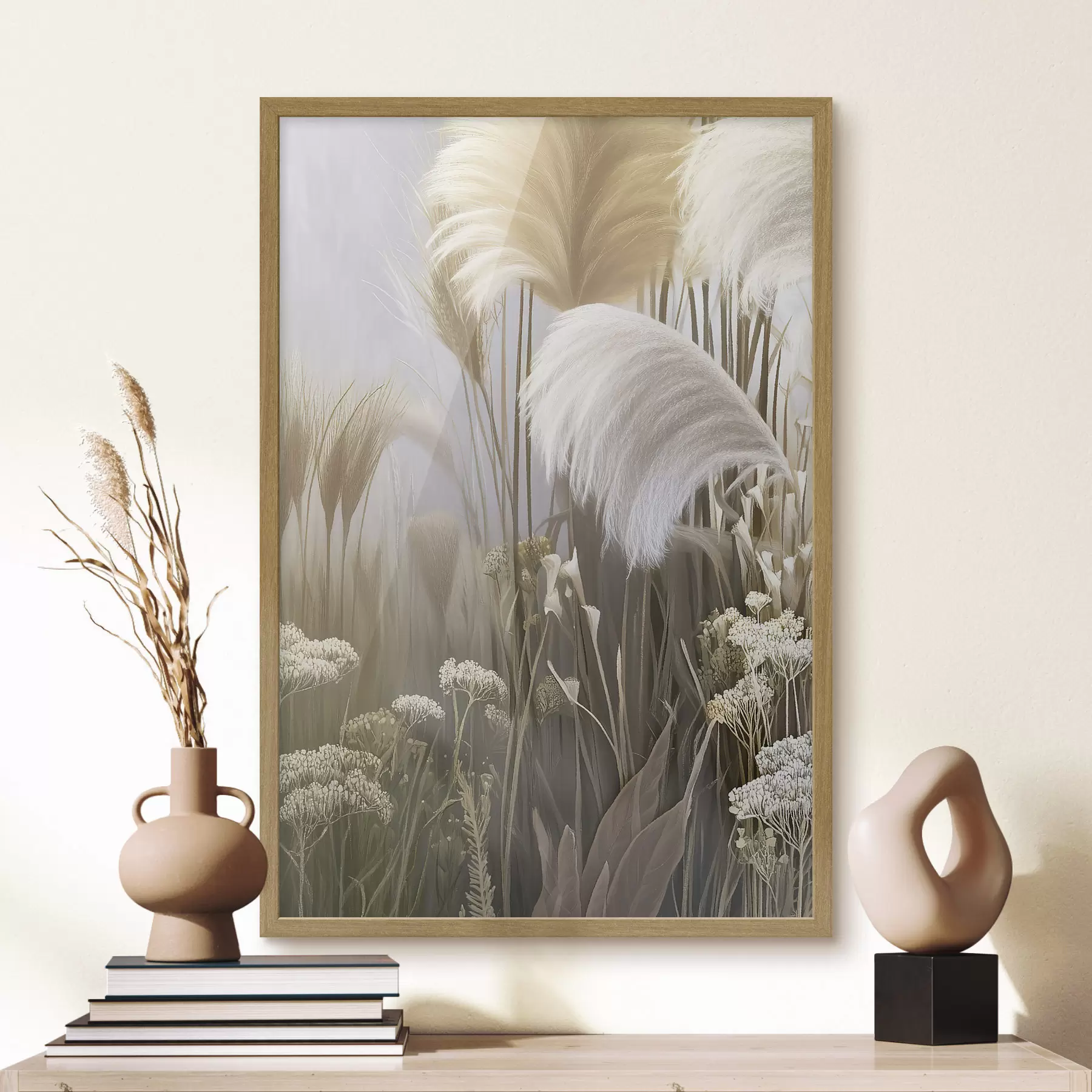 Papier peint Herbes et étreinte f50169