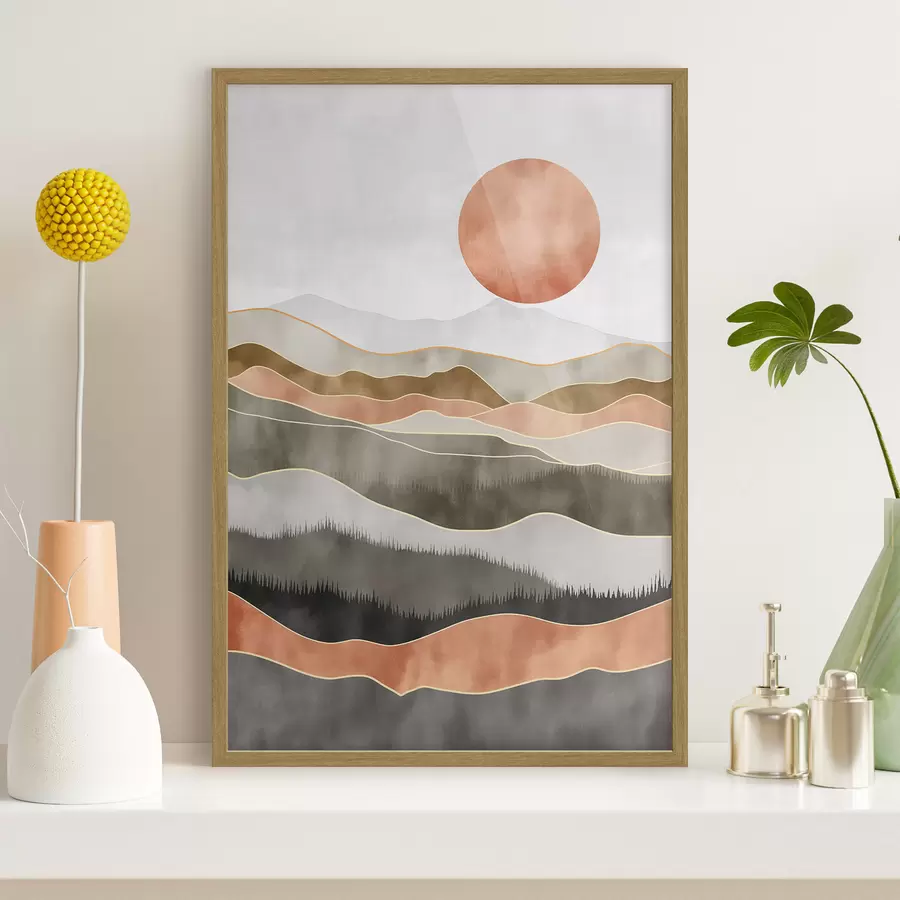 Papier peint Dunes de terre cuite f50172