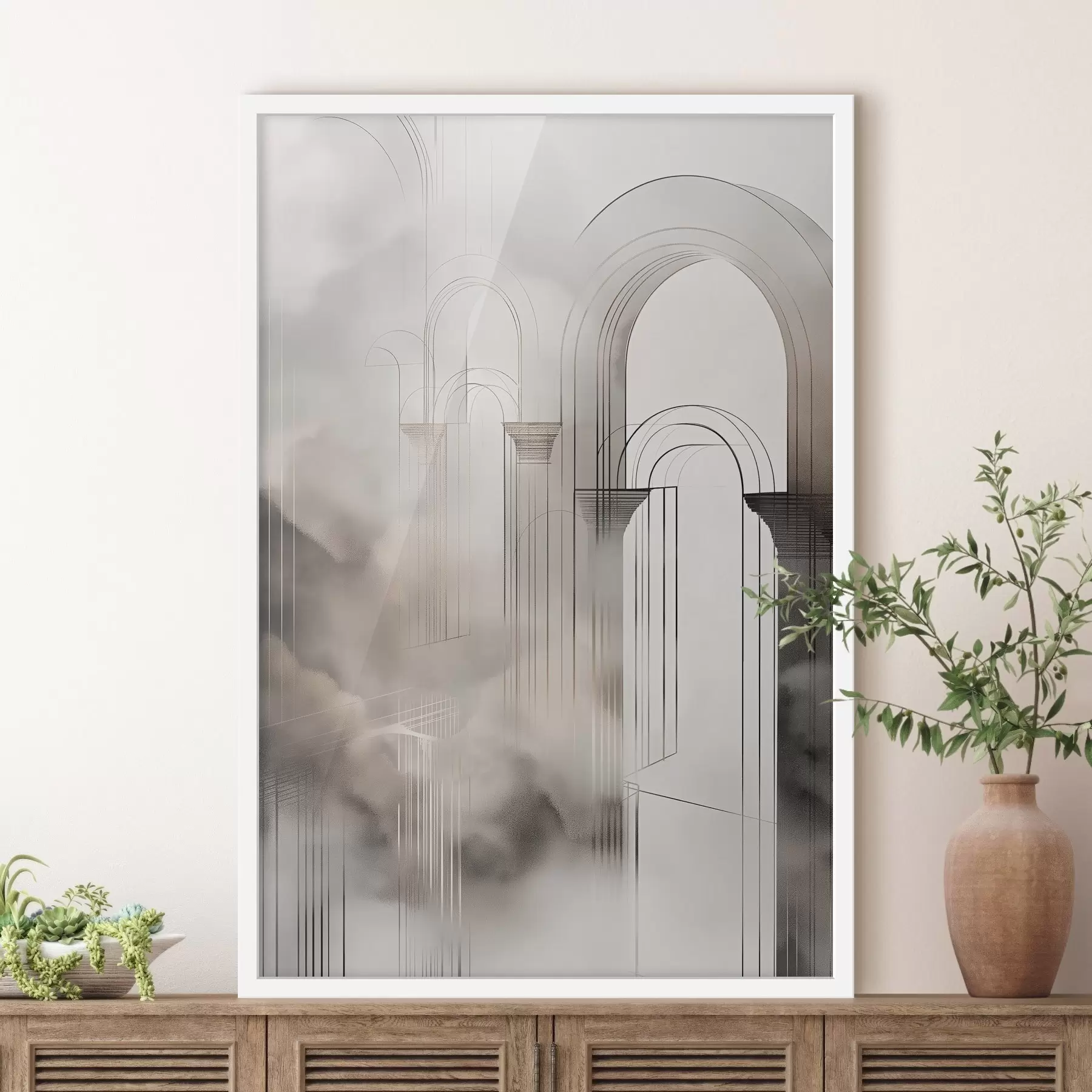 Papier peint Silhouette brumeuse f50176