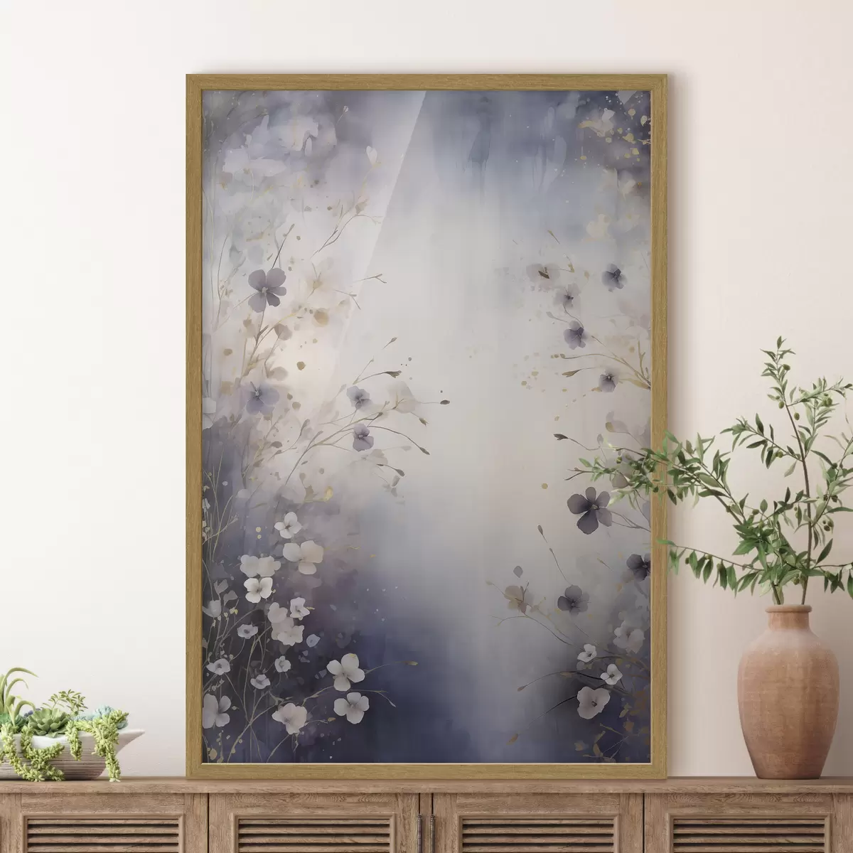 Poster Crépuscule floral f50179