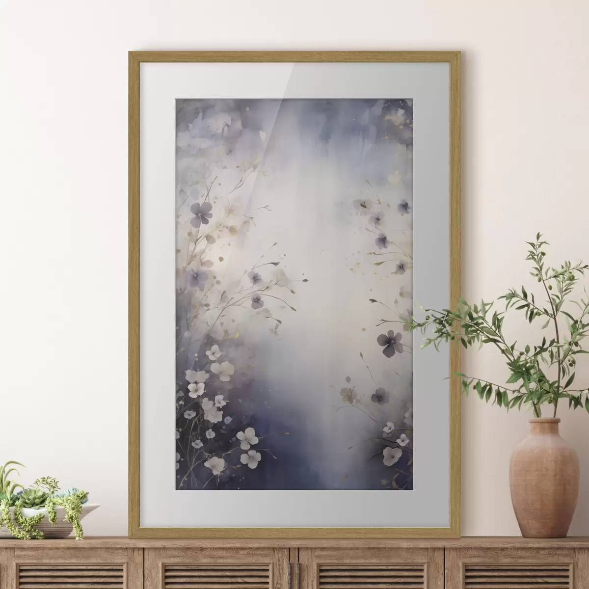 Poster Crépuscule floral f50179