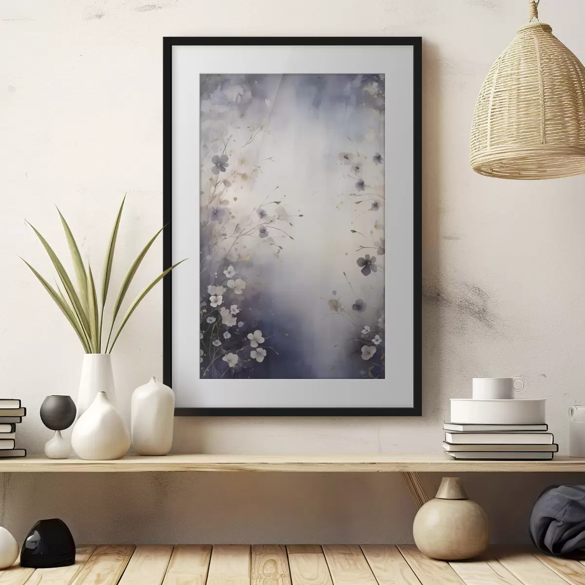 Poster Crépuscule floral f50179