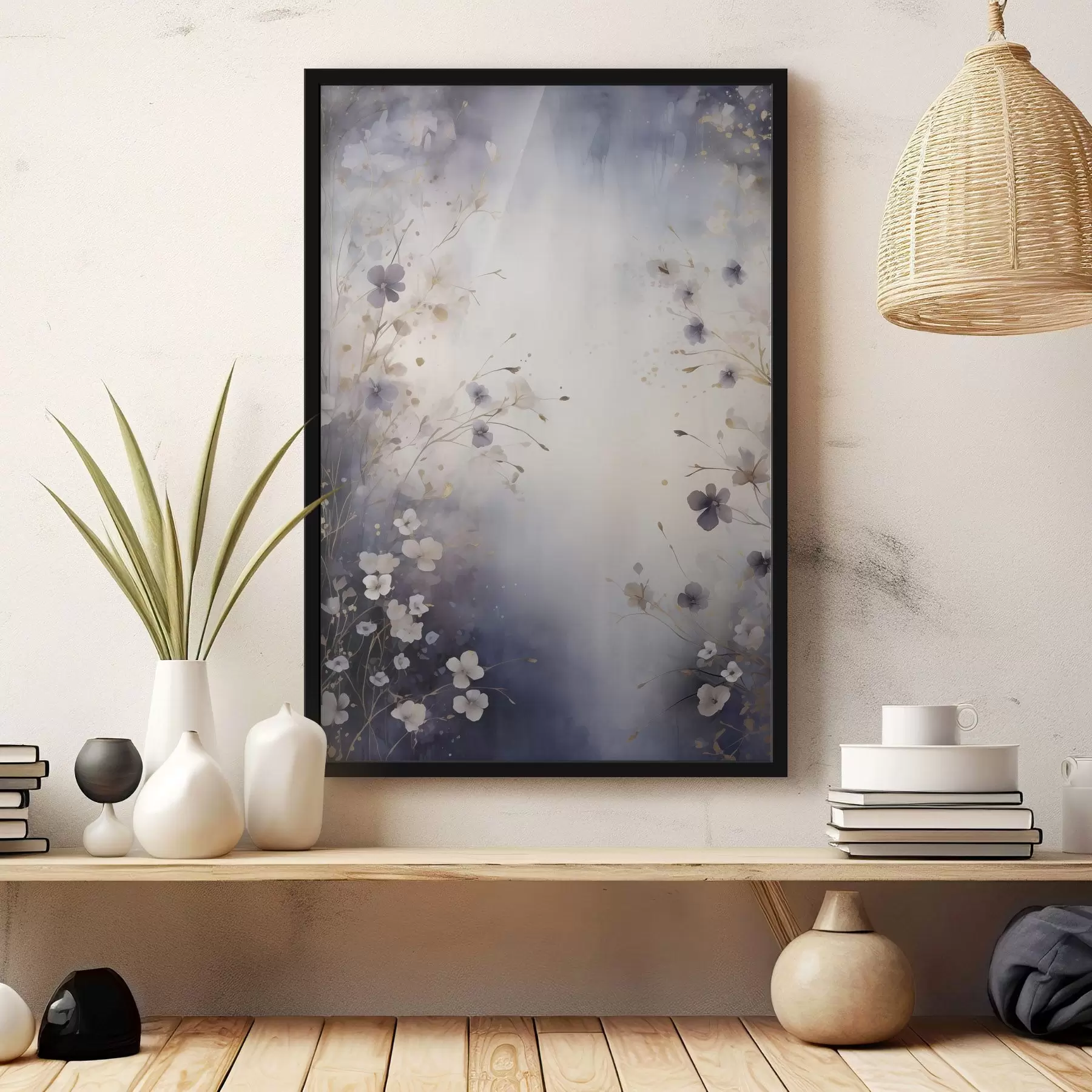 Papier peint Crépuscule floral f50179