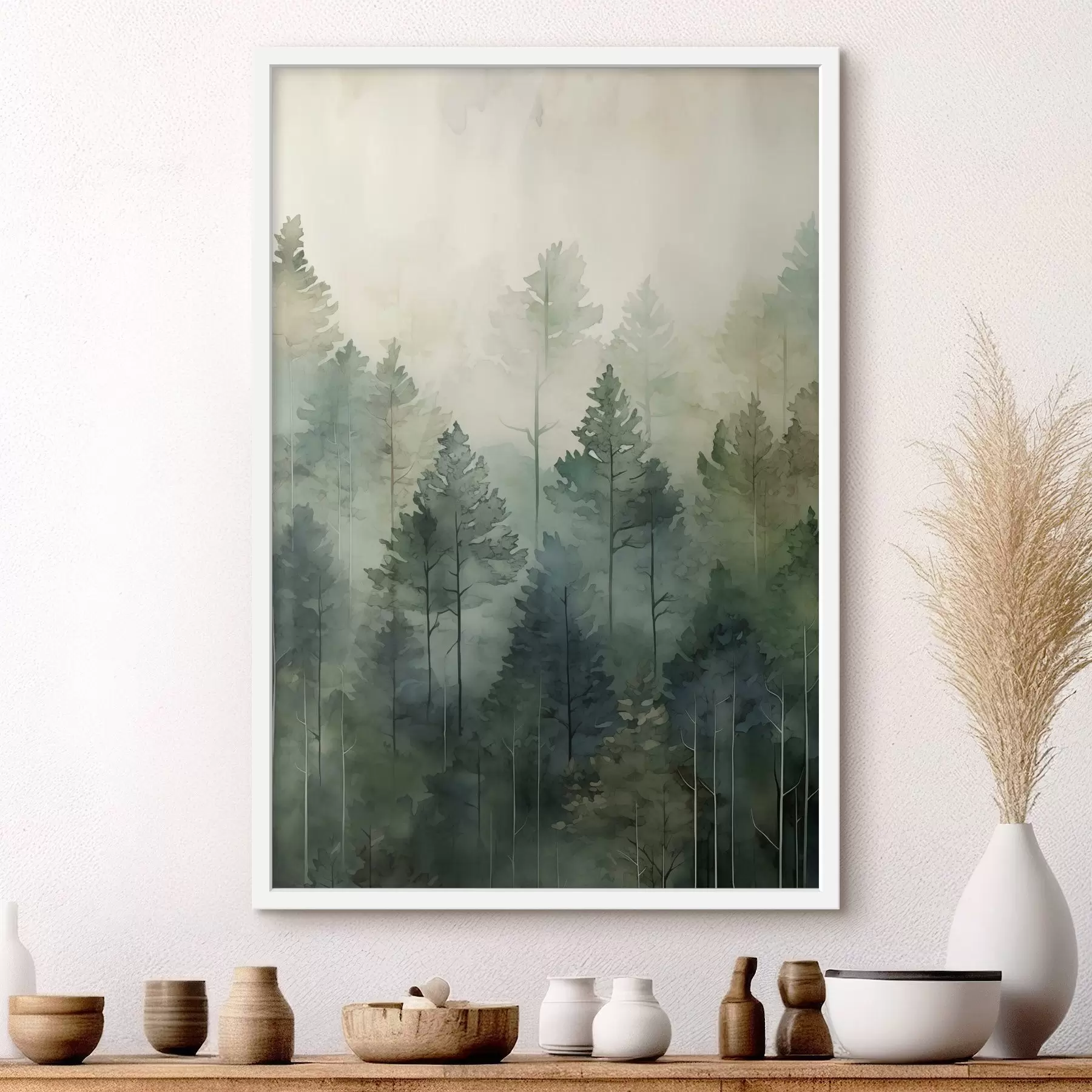 Papier peint Taïga émeraude f50181
