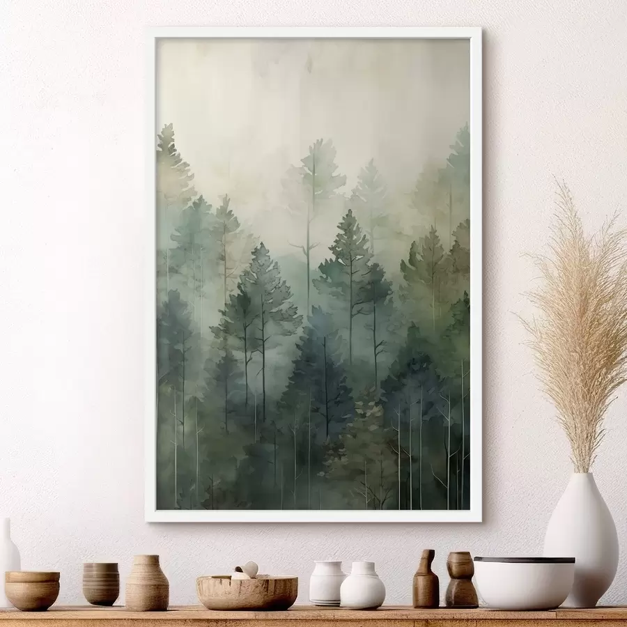 Papier peint Taïga émeraude f50181