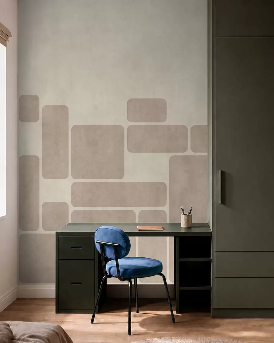 Papier peint Motif géométrique composé de rectangles arrondis w05141