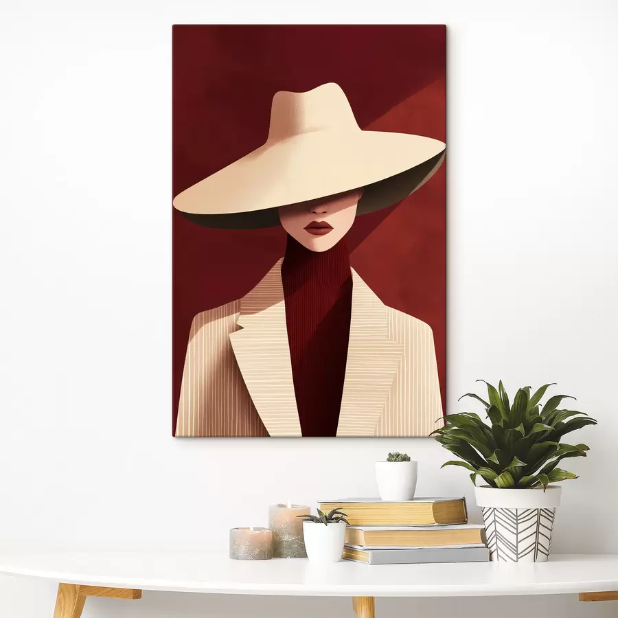 Tableau Fille au chapeau s50238