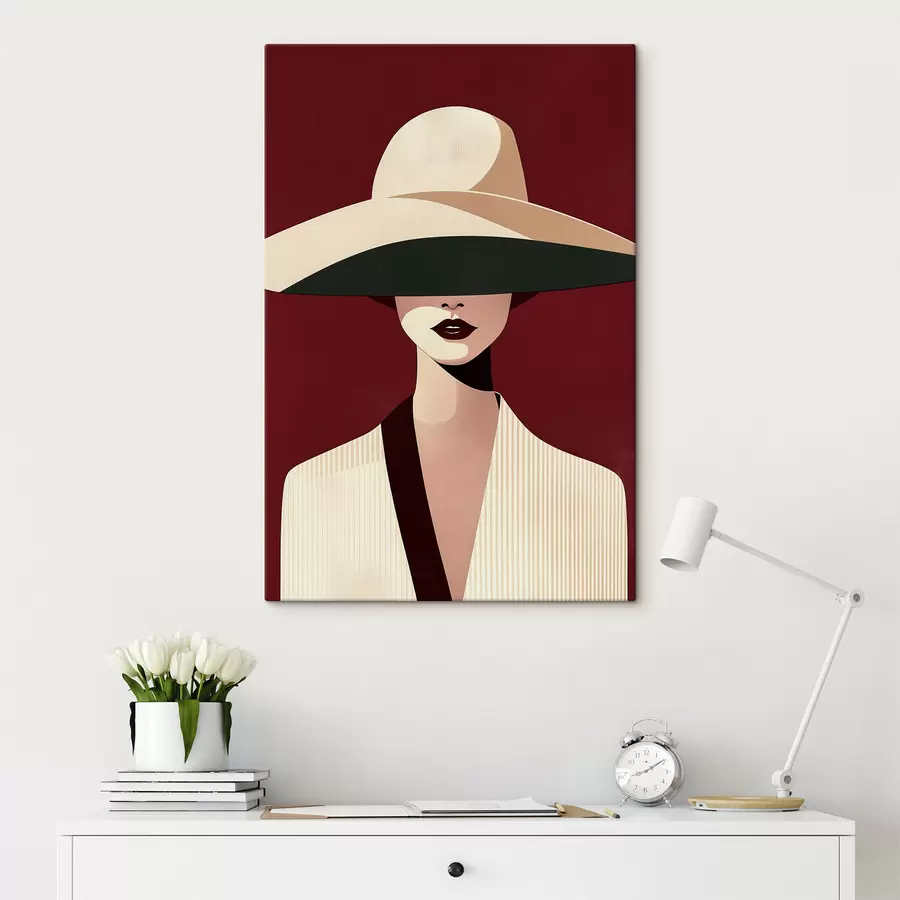 Tableau Fille au chapeau s50239