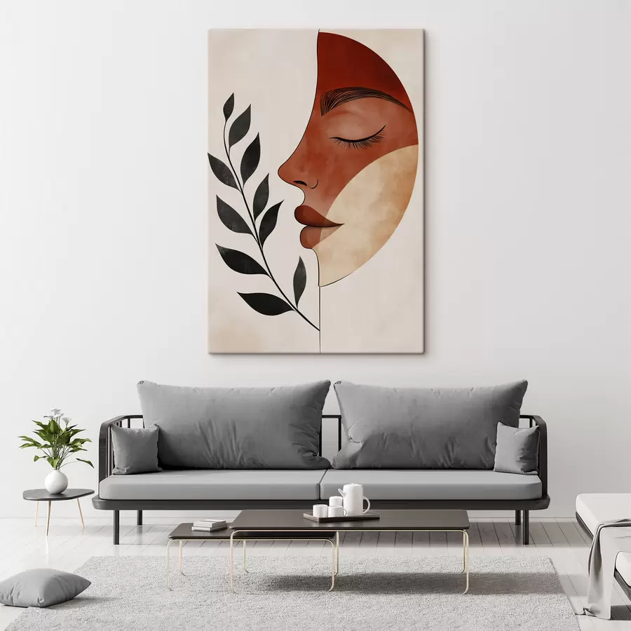 Tableau Portrait abstrait d'une jeune fille s50243