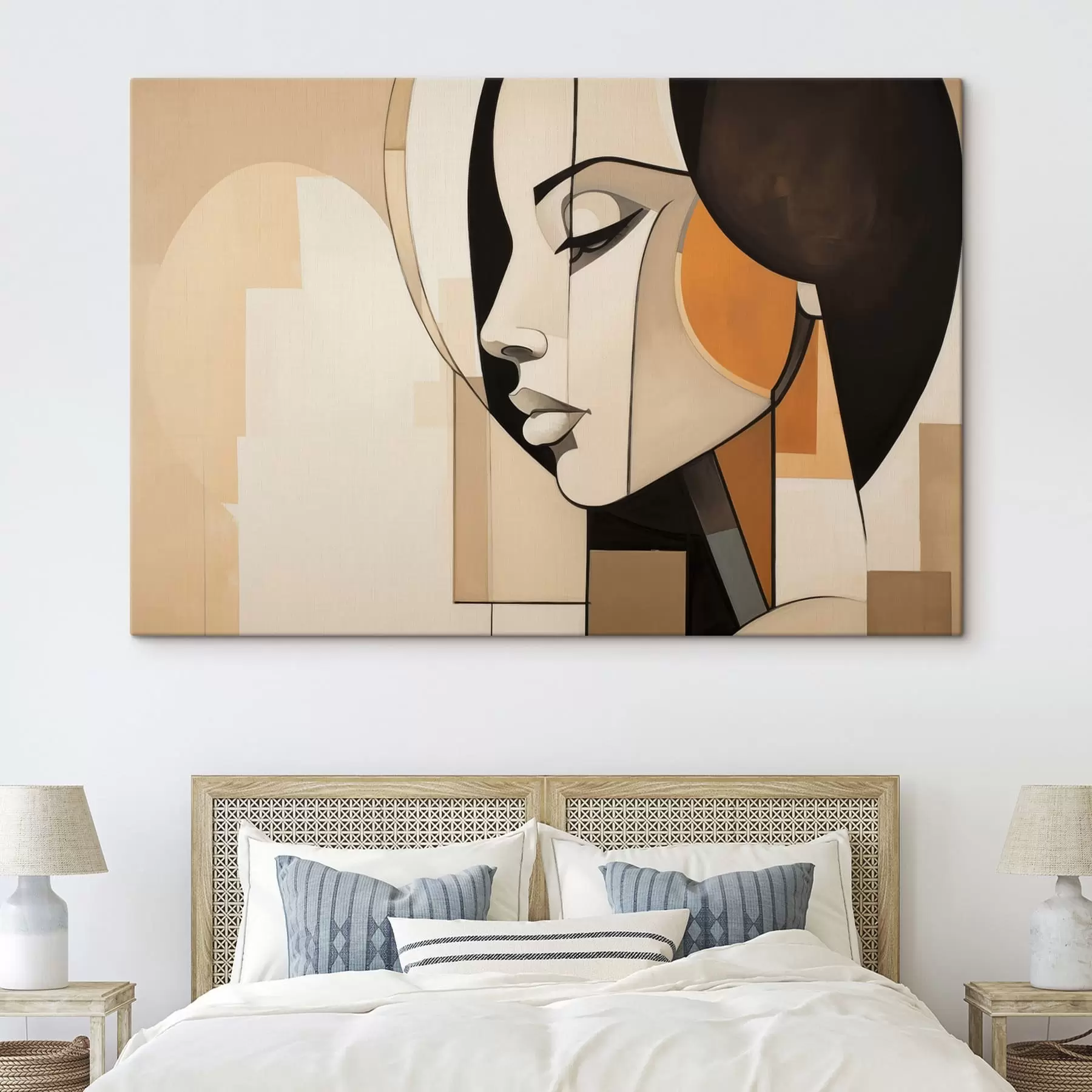 Tableau Portrait d'une femme dans un style abstrait s50252