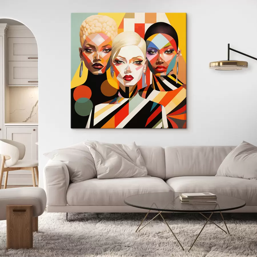 Tableau Portraits abstraits de femmes s50253