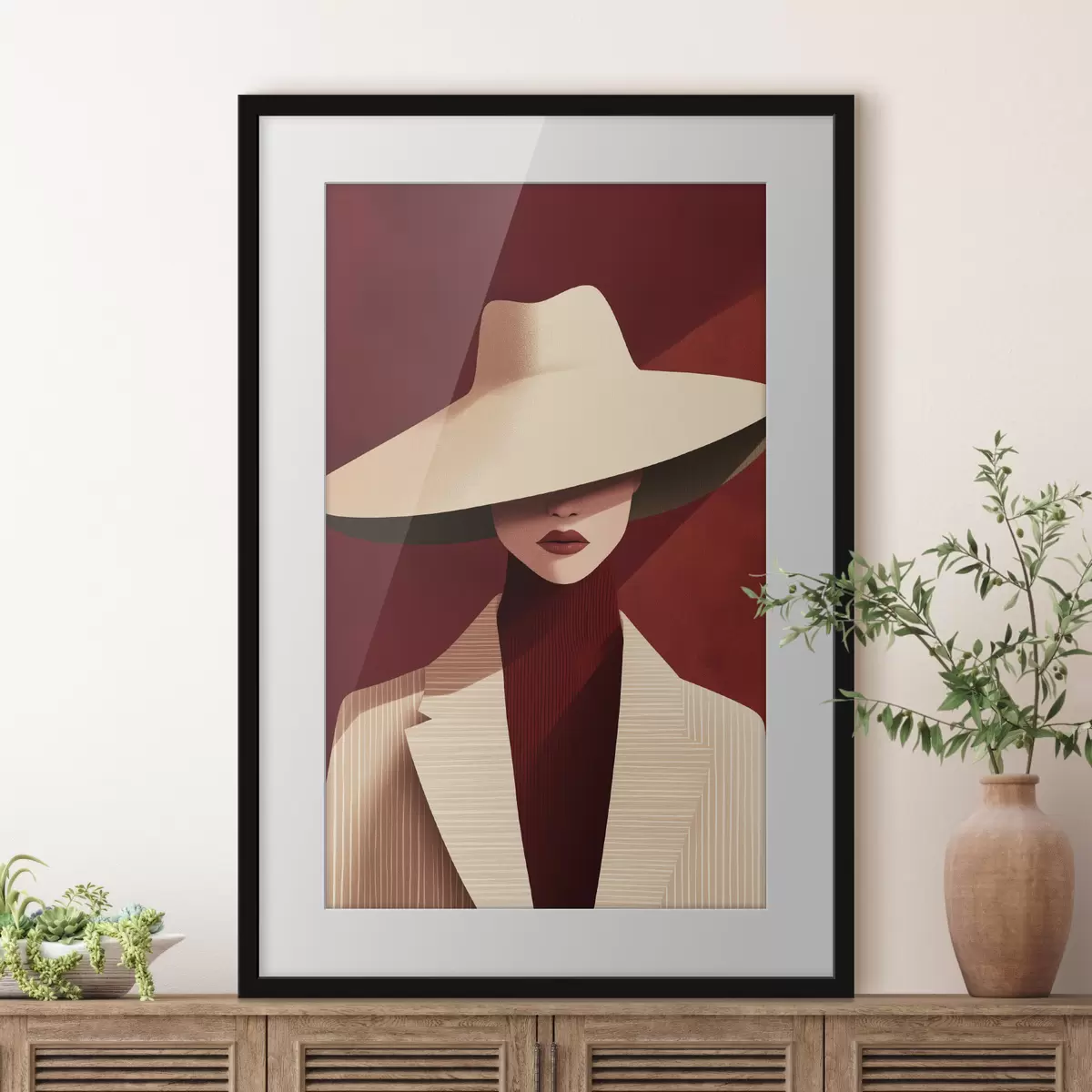 Poster Femme et élan f50238