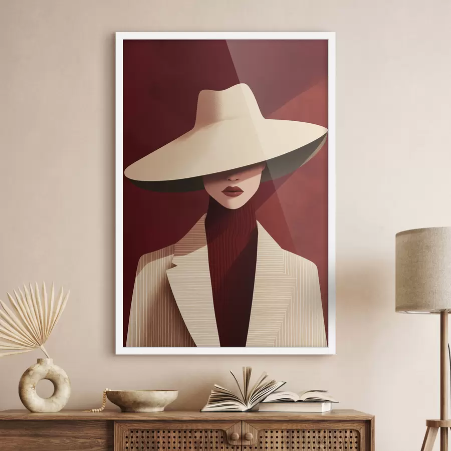 Papier peint Fille au chapeau f50238