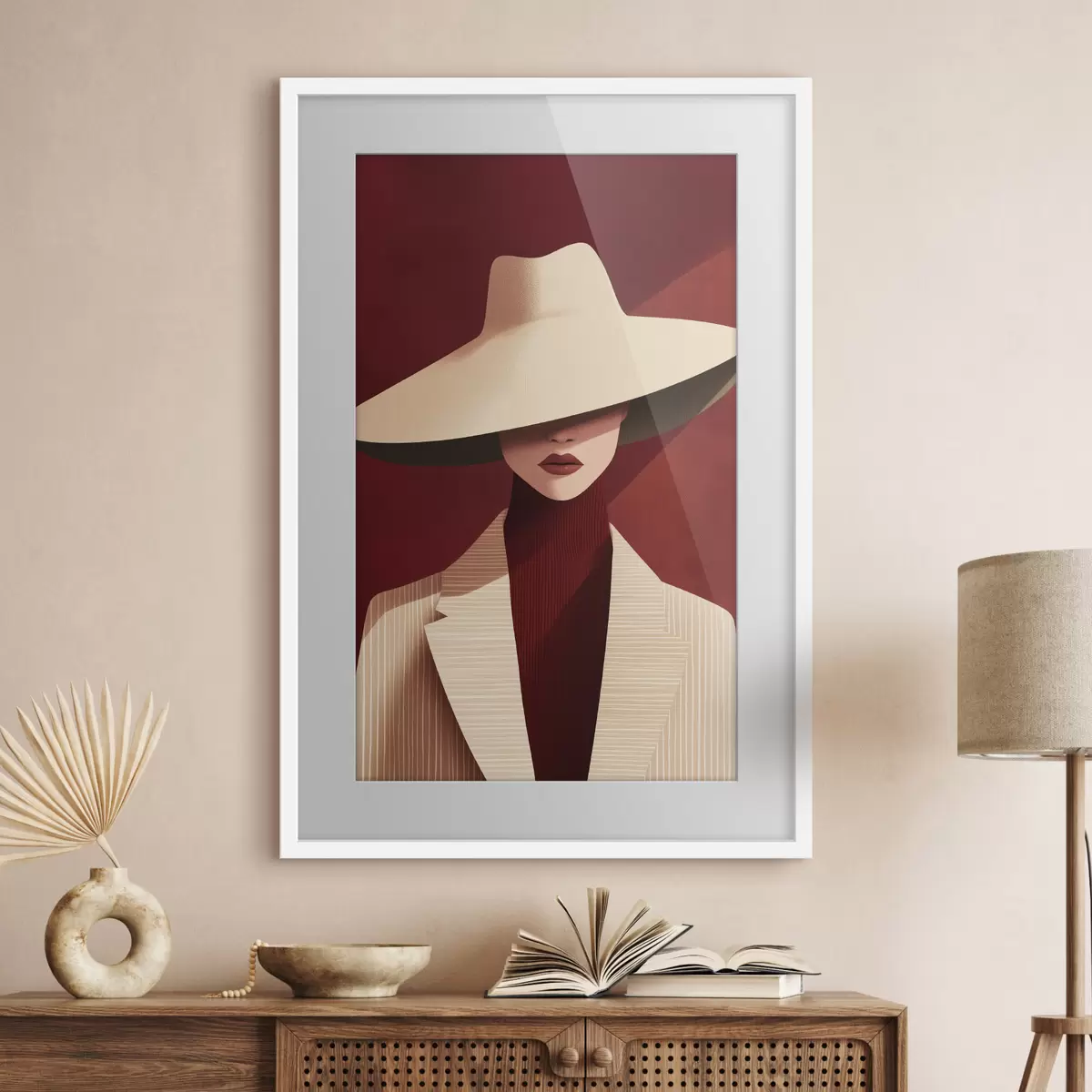 Poster Femme et élan f50238