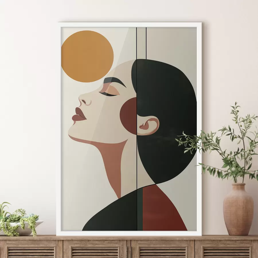 Papier peint Portrait abstrait d'une jeune fille f50240