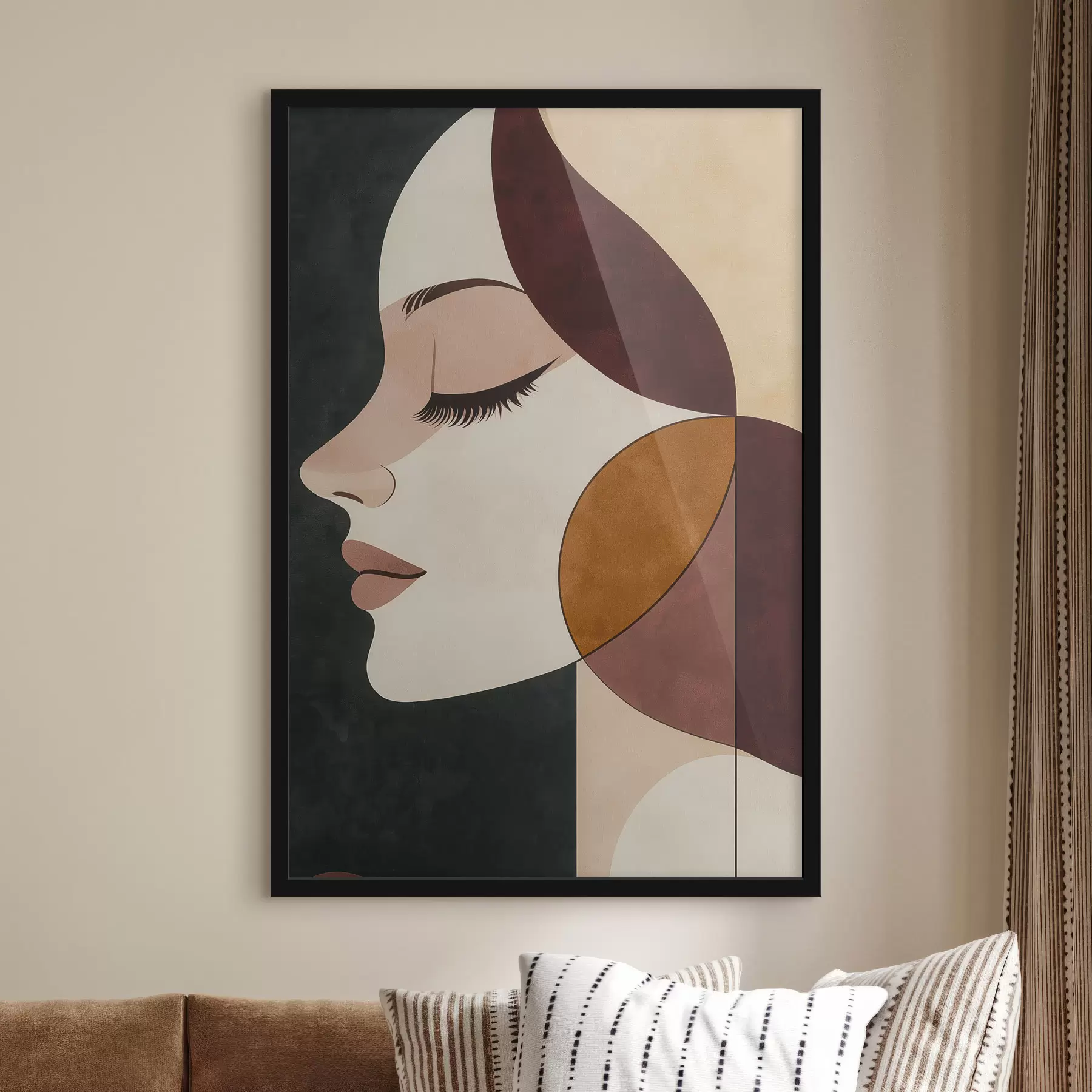Papier peint Portrait abstrait d'une jeune fille f50241