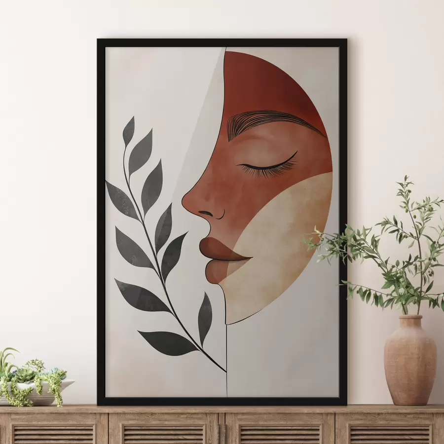 Papier peint Portrait abstrait d'une jeune fille f50243