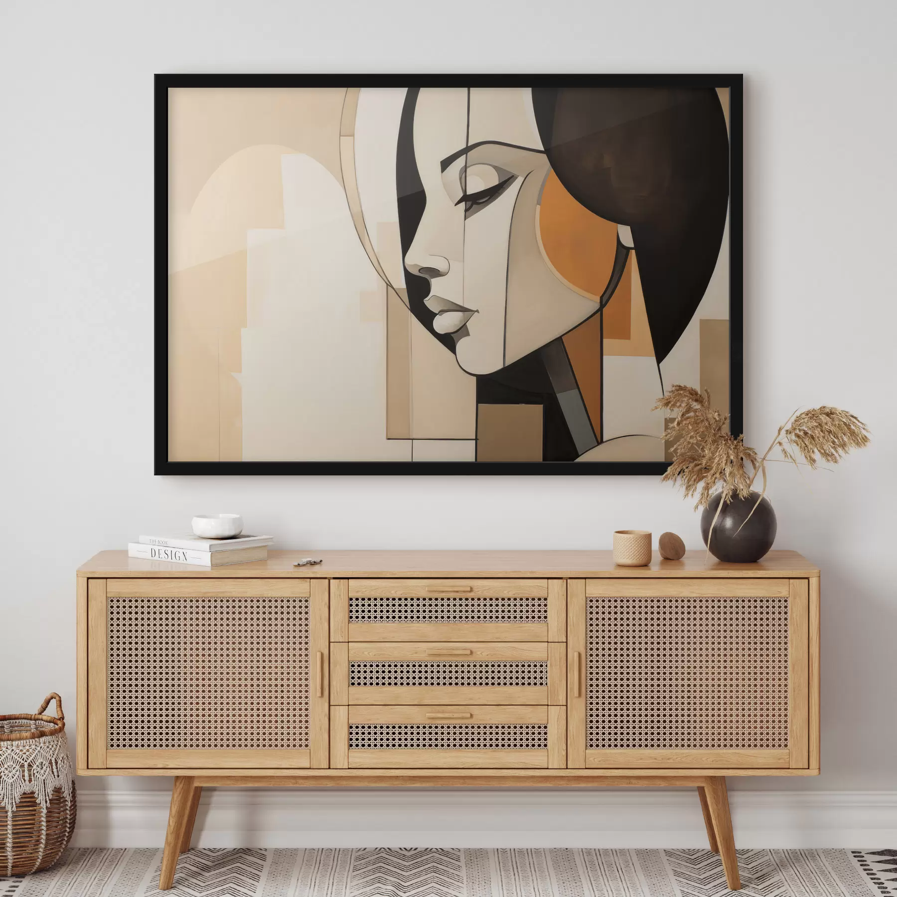 Papier peint Portrait d'une femme dans un style abstrait f50252
